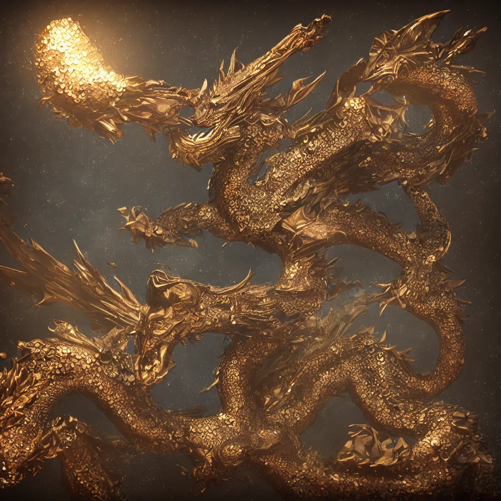 Image similar to dragon with big sequins and engraved on obsidian, art staton, octane render, 4 k, 8 k, colony, man standing