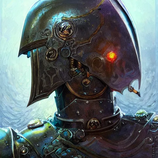 Image similar to the eldritch lovecraftion knight as a realistic fantasy knight, closeup portrait art by donato giancola and greg rutkowski, digital art, trending on artstation, symmetry!!