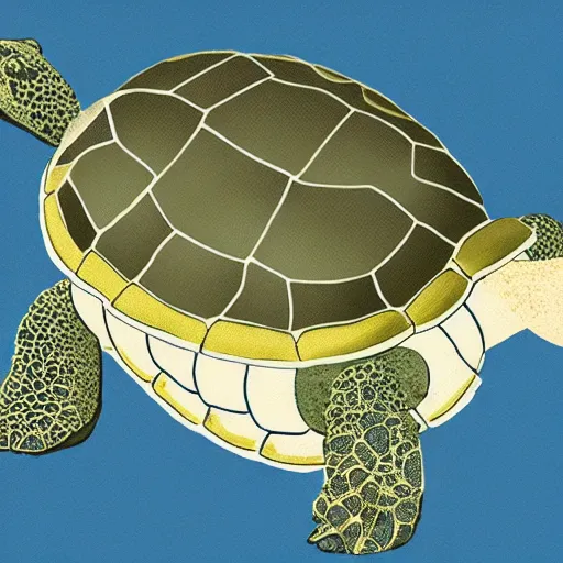 Image similar to a giant turtle with a village on its shell