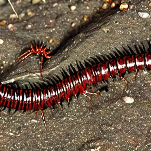 Image similar to undiscovered species of centipede