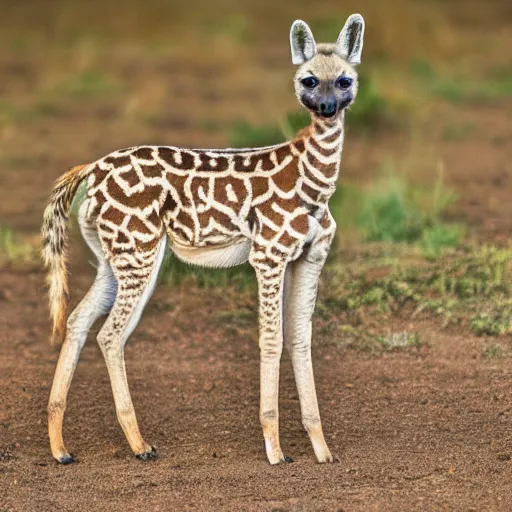 Image similar to photo of an aardwolf giraffe hybrid