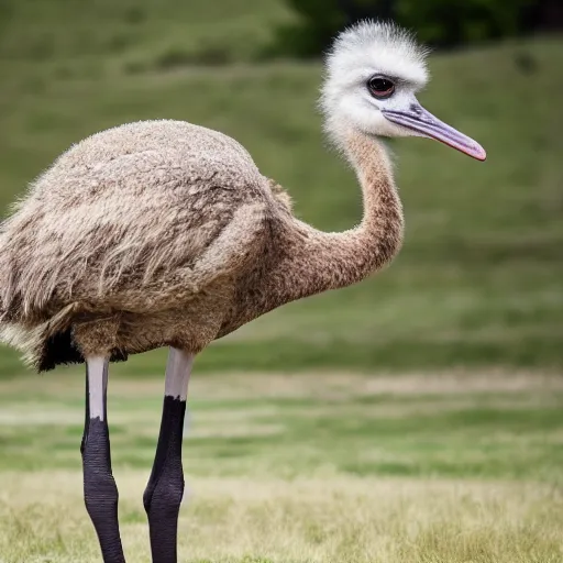 Image similar to HD photo of an ostrich with normal human arms.