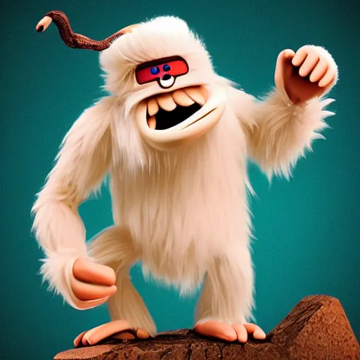 Image similar to yeti king from spelunky 2, 8 k, high definition
