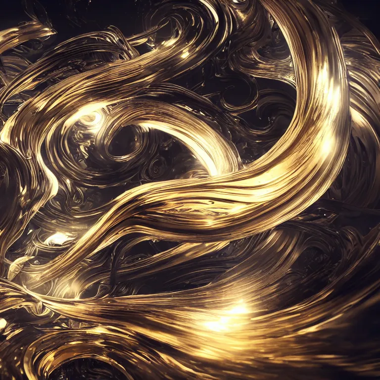 Image similar to swirling abstract cyborg parts and ornate flowing smoke streams and smooth particle effects surround a metallic spiral, cinematic, unreal engine