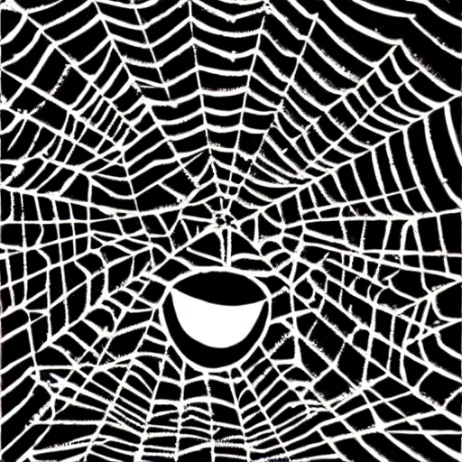 Prompt: drawing of a spider by junji ito