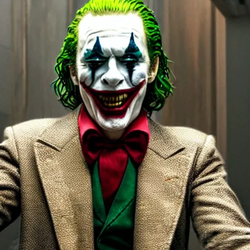 Image similar to film still of Peter Storemare as joker in the new Joker movie
