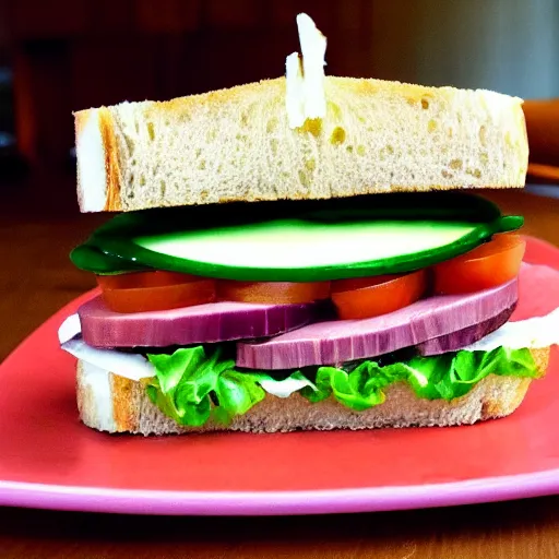 Image similar to photo of a sandwich that looks like elton john