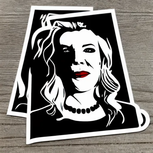 Image similar to schitts creek catherine o'hara as moira, sticker - art, svg vector, adobe - illustrator