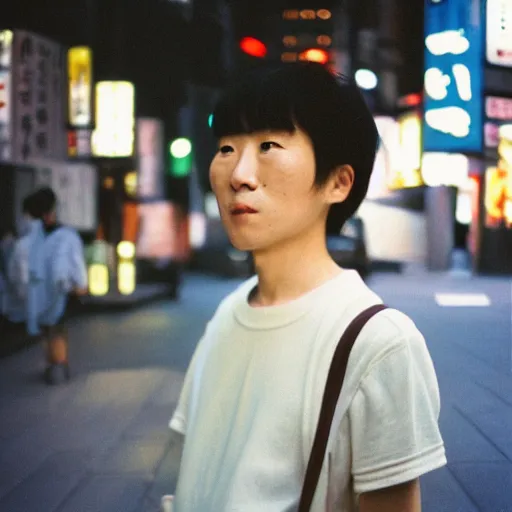 Prompt: Tokyo portrait, Kodak portra 160, untitled