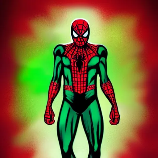 Image similar to green red spider man in Dhaka comic book art style by Stan Lee