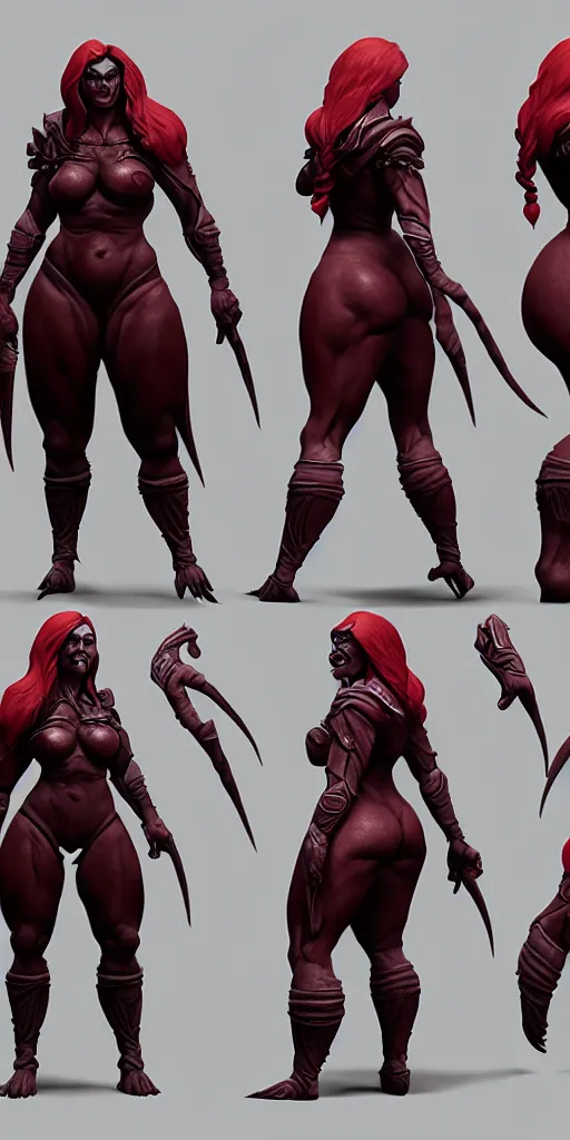 Prompt: stylized muscular heavy female grand inquisitor boss. concept art, character sheet, blizzard, eldenring, screenshot, extremely detailed, insanely detailed, stylized, zbrush, horror, bloodbourne, full body concept