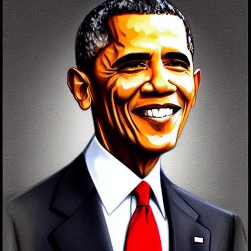 Image similar to ms paint drawing of obama, hd