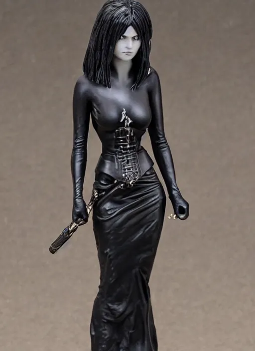 Image similar to 80mm, resin detailed model figure of a female wearing a gothic dress