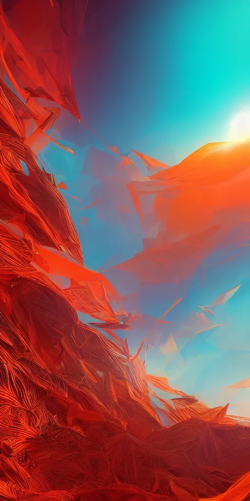 Prompt: orange red gradient wallpaper, ultrafine highly detailed hyper colorful illustration, sharp focus, unreal engine highly rendered, global illumination, radiant light, intricate and detailed environment