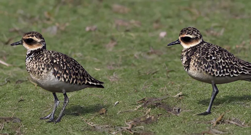 Image similar to pacific golden plover in the style of Animal Crossing