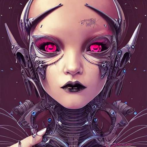 Image similar to gothic, cybernetic alien princess in the mountains, extremely detailed, sharp focus, portrait, smooth, digital illustration, by james jean, by rossdraws, frank franzzeta, sakimichan