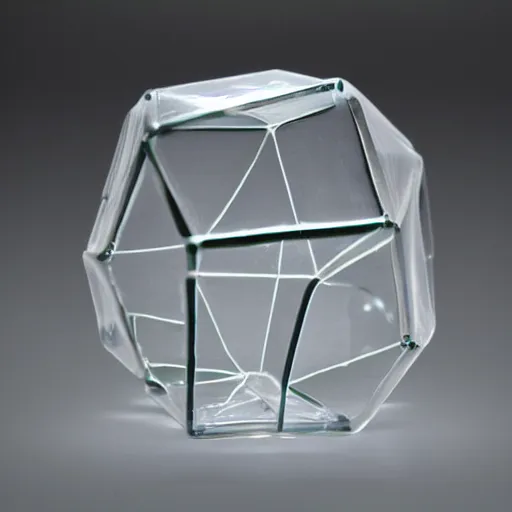 Image similar to transparent cube in transparent sphere in transparent cylinder in transparent dodecahedron