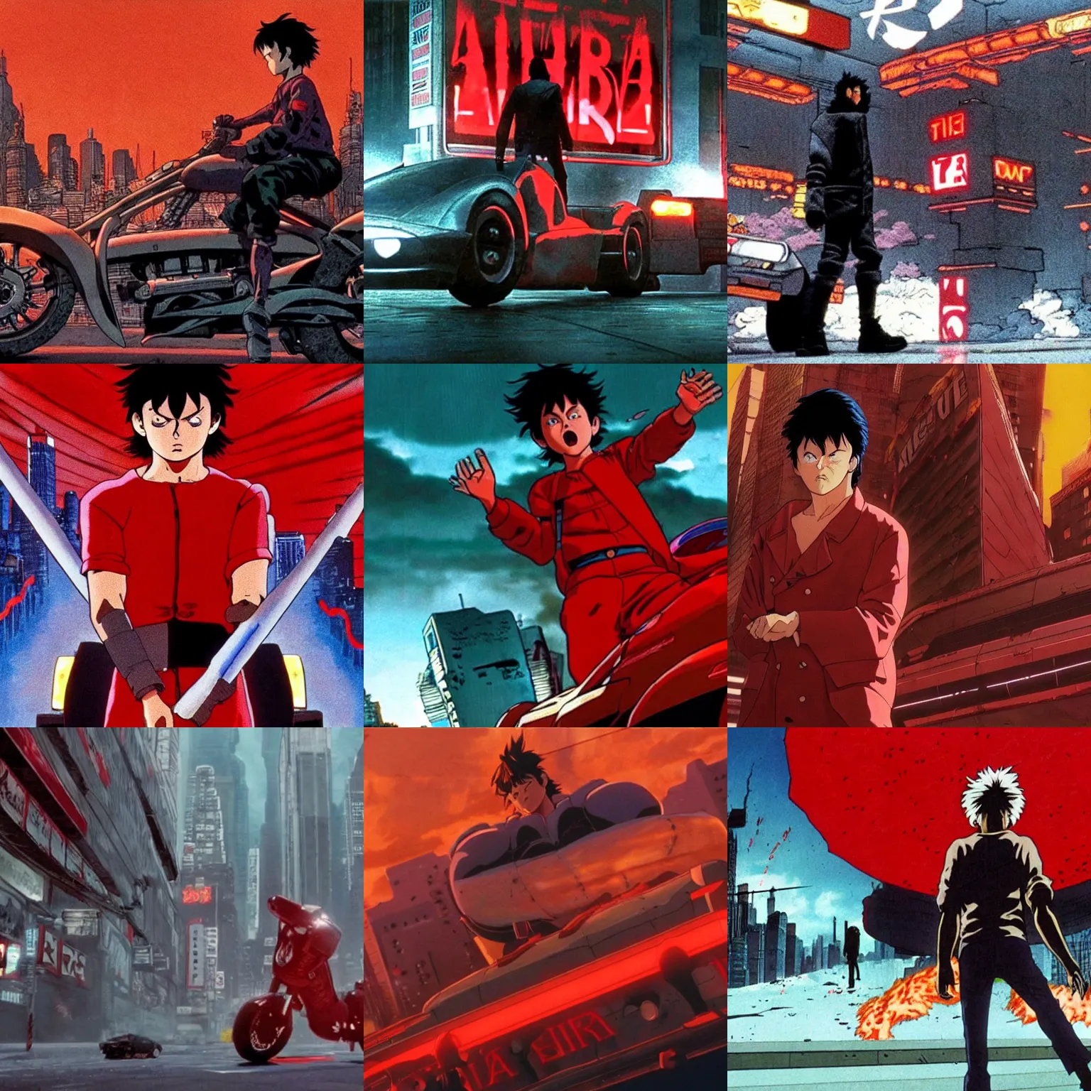 Prompt: akira movie still, cinematic, hyperrealistic