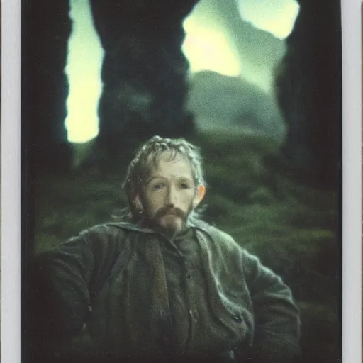 Prompt: polaroid of hobbit male by Tarkovsky