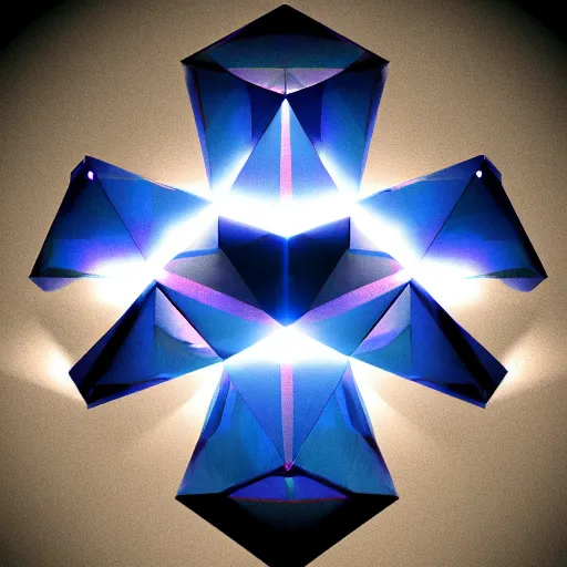 Image similar to rotating diamond shaped crystal, 3d digital art, animation sheet, pbr, volumetric lighting, diffraction