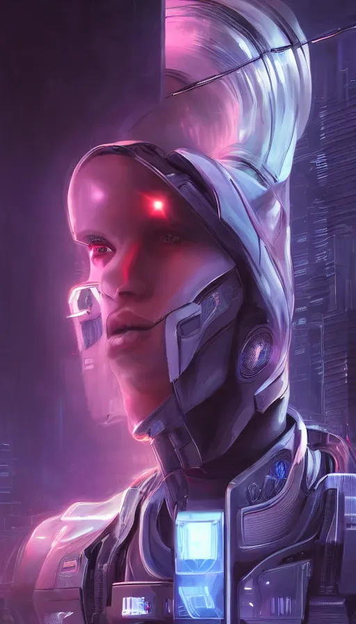 Prompt: I have no mouth and i want to scream, cyberpunk angry gorgeous android, mass effect, alterd carbon, William Gibson, neon, fibonacci, sweat drops, insane, intricate, highly detailed, digital painting, artstation, concept art, smooth, sharp focus, illustration, Unreal Engine 5, 8K, art by artgerm and greg rutkowski and alphonse mucha