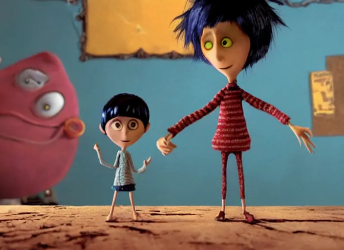 Image similar to a very high resolution image from a new movie. stop motion. coraline. directed by wes anderson