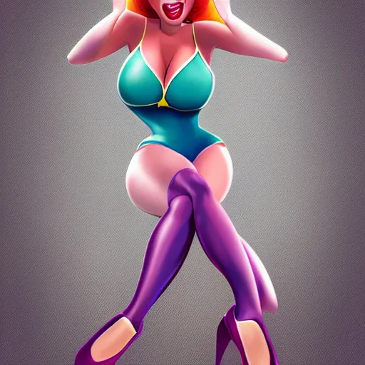 Image similar to Jessica Rabbit cosplaying as Lola Bunny, by artgerm, deviantart