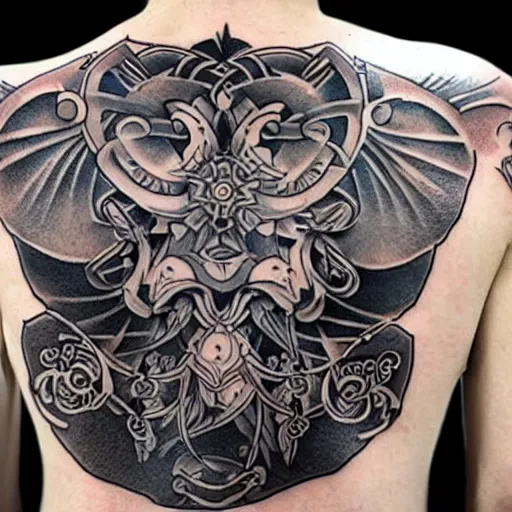 Prompt: tattoo stencil, artesobscurae, dale sarok, very detailed, thick