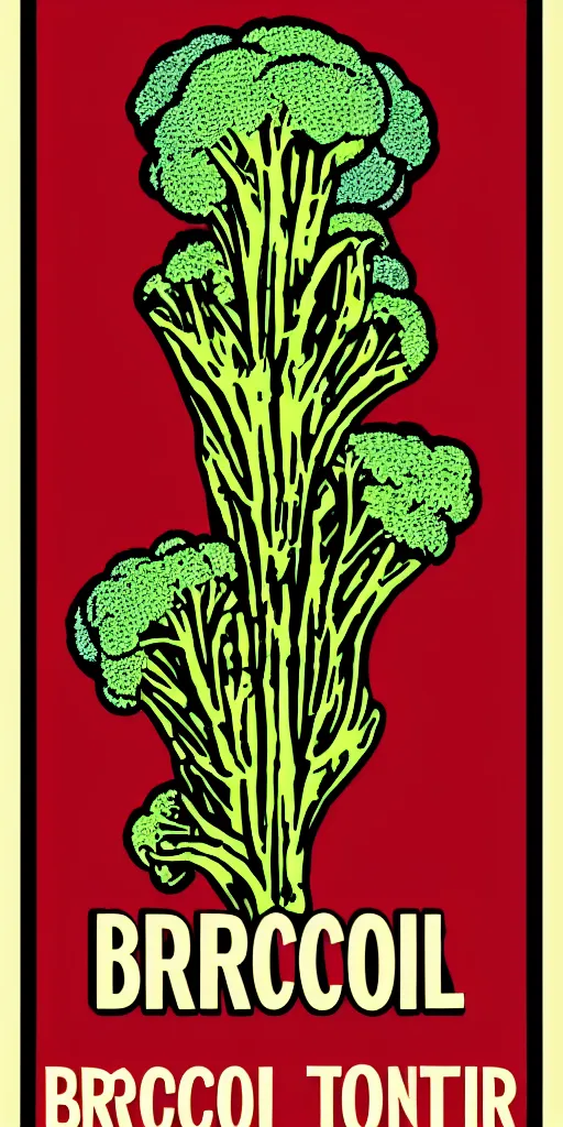 Prompt: a propaganda poster to ban broccoli. in the style of Shepard Fairey.