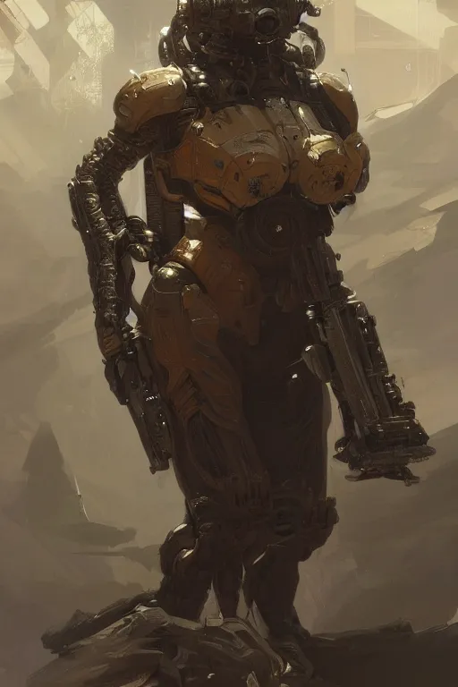 Image similar to A full portrait of a scifi heavy deep space flamethrower soldier, intricate, elegant, highly detailed, digital painting, artstation, concept art, smooth, sharp focus, illustration, art by Krenz Cushart and Artem Demura and alphonse mucha