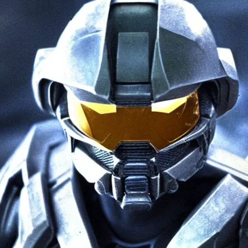 Image similar to film still of master chief from halo