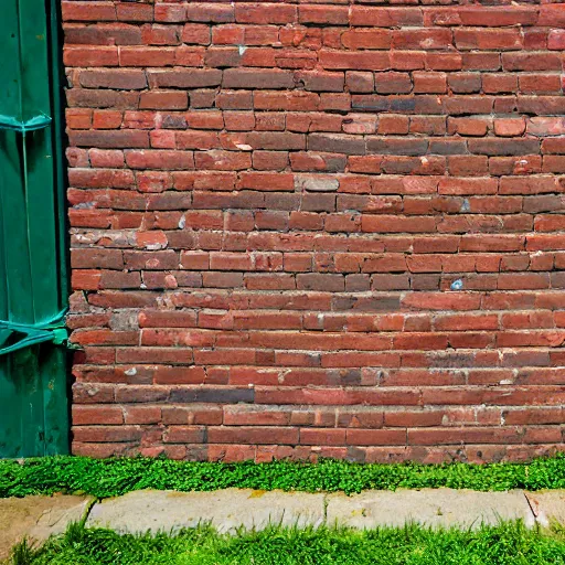 Prompt: brick wall with a circular gate