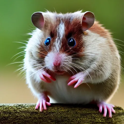 Prompt: hybrid half hamster half arnold schwarzenegger, national geographic photo