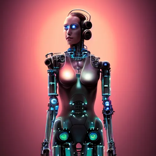 Image similar to Perfectly-Centered Portrait of the upper body of a Mechanical Cyberpunk Female Android, upper torso, upper body, intricate, elegant, super highly detailed, professional digital painting, artstation, concept art, smooth, sharp focus, no blur, no dof, extreme illustration, Unreal Engine 5, Photorealism, HD quality, 8k resolution, cinema 4d, 3D, beautiful, cinematic, art by artgerm and greg rutkowski and alphonse mucha and loish and WLOP