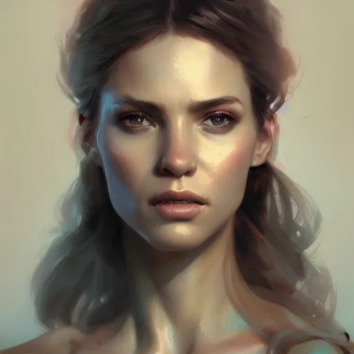 Prompt: Beautiful woman portrait, detailed illustration, realistic, hyperdetailed, dynamic lights, 8k, digital art, greg rutkowski , Trending on artstation