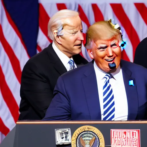 Image similar to donald trump sleeping with joe biden