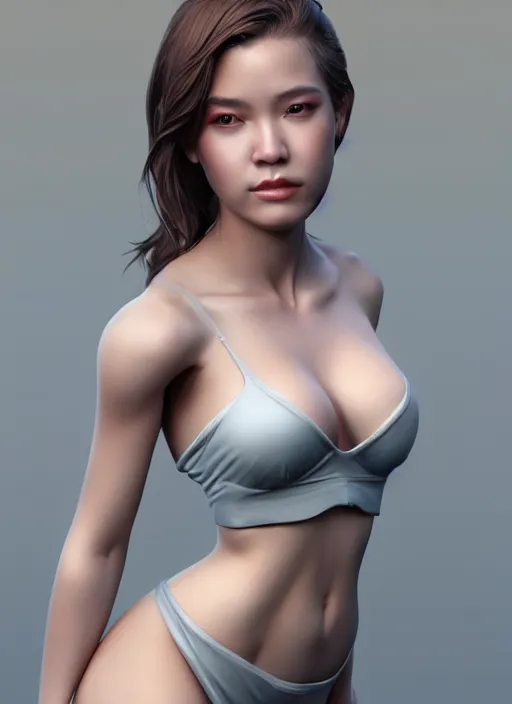 Image similar to beautiful portrait, beautiful girl, beautiful body, tranding by artstation, by chen wang, character artist, 8 1 5, mature content, zbrush maya, substance 3 d painter