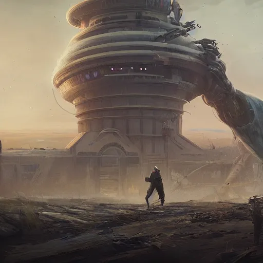 Image similar to Donald Trump as a jedi hero, capitol hill, post-apocalyptic, cinematic, atmospheric, highly detailed, artstation, wlop, stålenhag, Emanuel Leutze, Carl Wahlbom