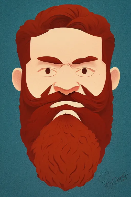 Image similar to face icon stylized minimalist portrait of a respectable dignified 3 0 ish pentecostal preacher with kind eyes and red beard and hair, loftis, cory behance hd by jesper ejsing, by rhads, makoto shinkai and lois van baarle, ilya kuvshinov, rossdraws global illumination