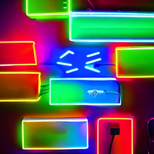 Prompt: toilet paper, gaming, neon, sleek, RGB lights, product photography