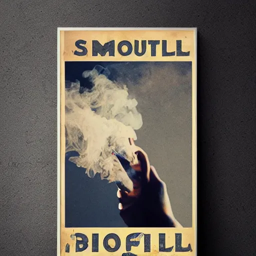 Image similar to a beautiful photo of a smoking person. smoke. poster.