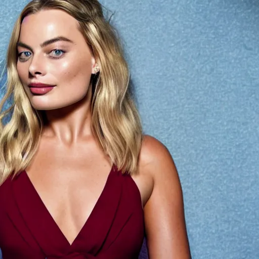 Image similar to Margot Robbie, moist