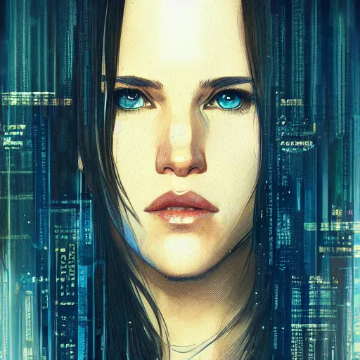 Image similar to jennifer garner portrait as manga girl, realistic shaded perfect face, fine details. anime. realistic shaded lighting poster by ilya kuvshinov katsuhiro otomo ghost - in - the - shell, magali villeneuve, artgerm, jeremy lipkin and michael garmash and rob rey