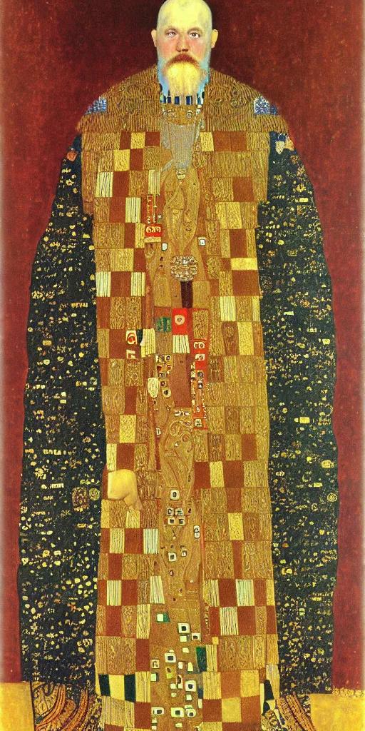 Prompt: belarussian king vytaut the great by gustav klimt