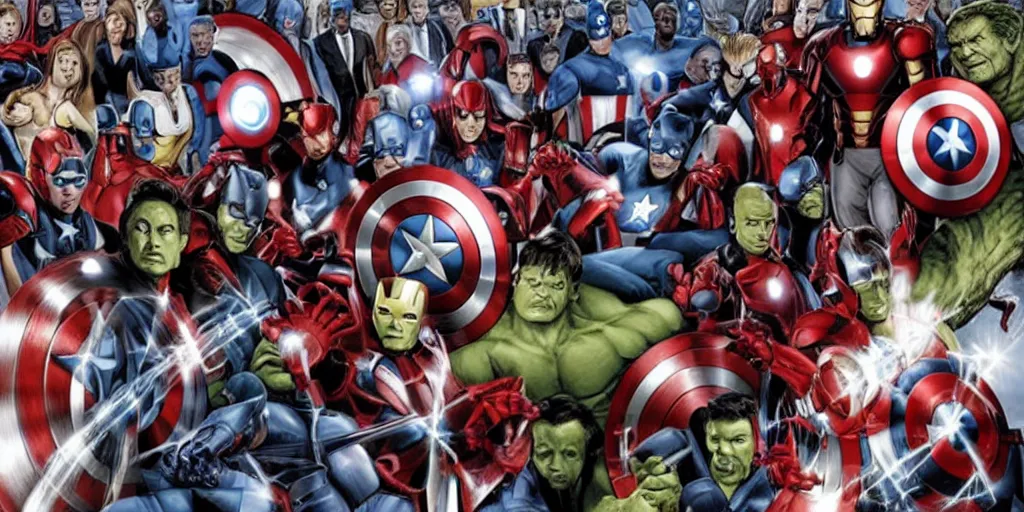 Prompt: the avengers vs united states senate