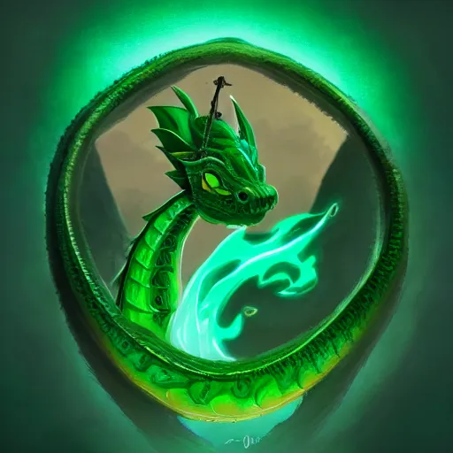 Prompt: Portrait of the emerald Dragon Ouroboros in the style of Disney, toon aesthetic, stylized character, 3d render, Trending on artstation , HD quality, dramatic light, octane