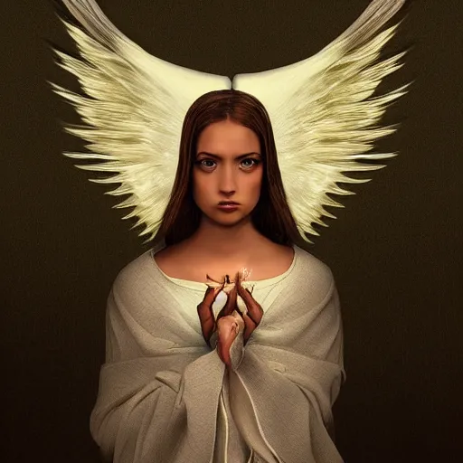 Image similar to angel, character portrait by Mehdi Mostefaï