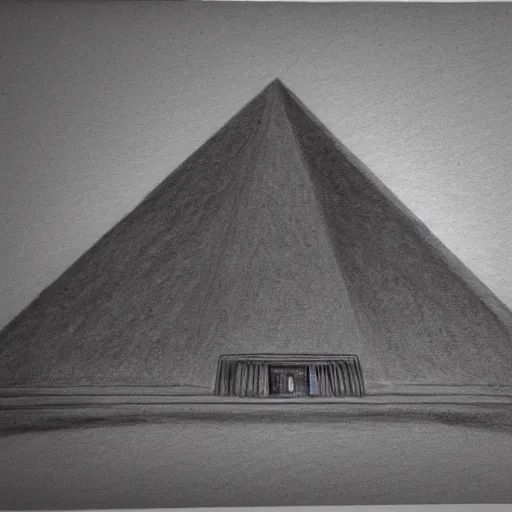 Image similar to pencil sketch of pyramid