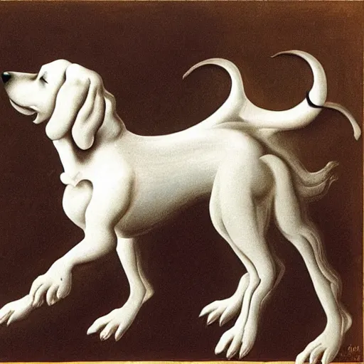 Image similar to a dog by salvador dali