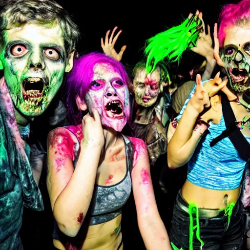 Image similar to zombies at a rave